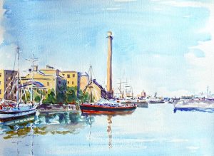 watercolour classes for beginners, liverpool and merseyside. example of a watercolour painting